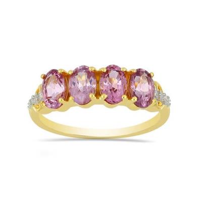 BUY 14K GOLD NATURAL PURPLE SPINEL MULTI GEMSTONE RING